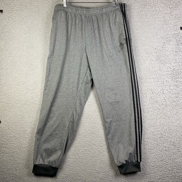 Adidas Joggers Jogging Pants Sweatpants Men’s Size 2XL Striped Gray 7222 *READ - Picture 1 of 16